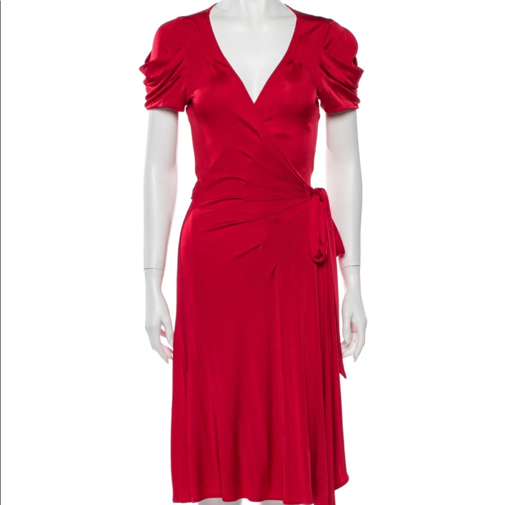 Diane von Fustenburg silk wrap dress